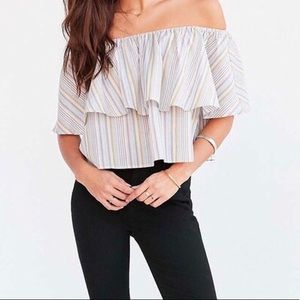 off the shoulder crop top